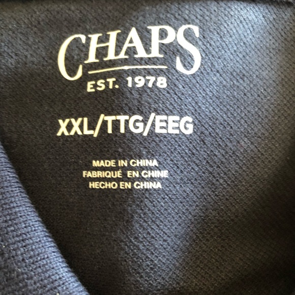 CHAPS Womens Sleeveless Polo Shirt Size XXL Navy & White New - Picture 4 of 8